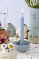 Light Blue Elegance - Rustikálna večerná sviečka