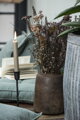 Linen Grey Elegance - Rustikálna večerná sviečka