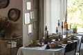 Linen Grey Elegance - Rustikálna večerná sviečka