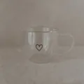 Dvojstenný pohár s uškom HeartGlow 250 ml