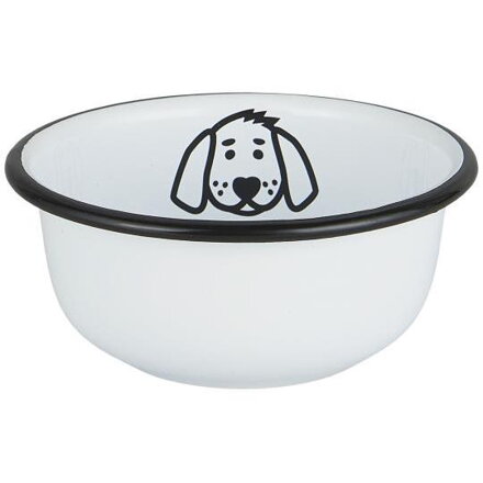 Biela smaltovaná miska DOG MINI 