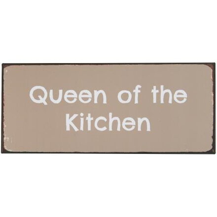 Kovová tabuľa QUEEN OF THE KITCHEN